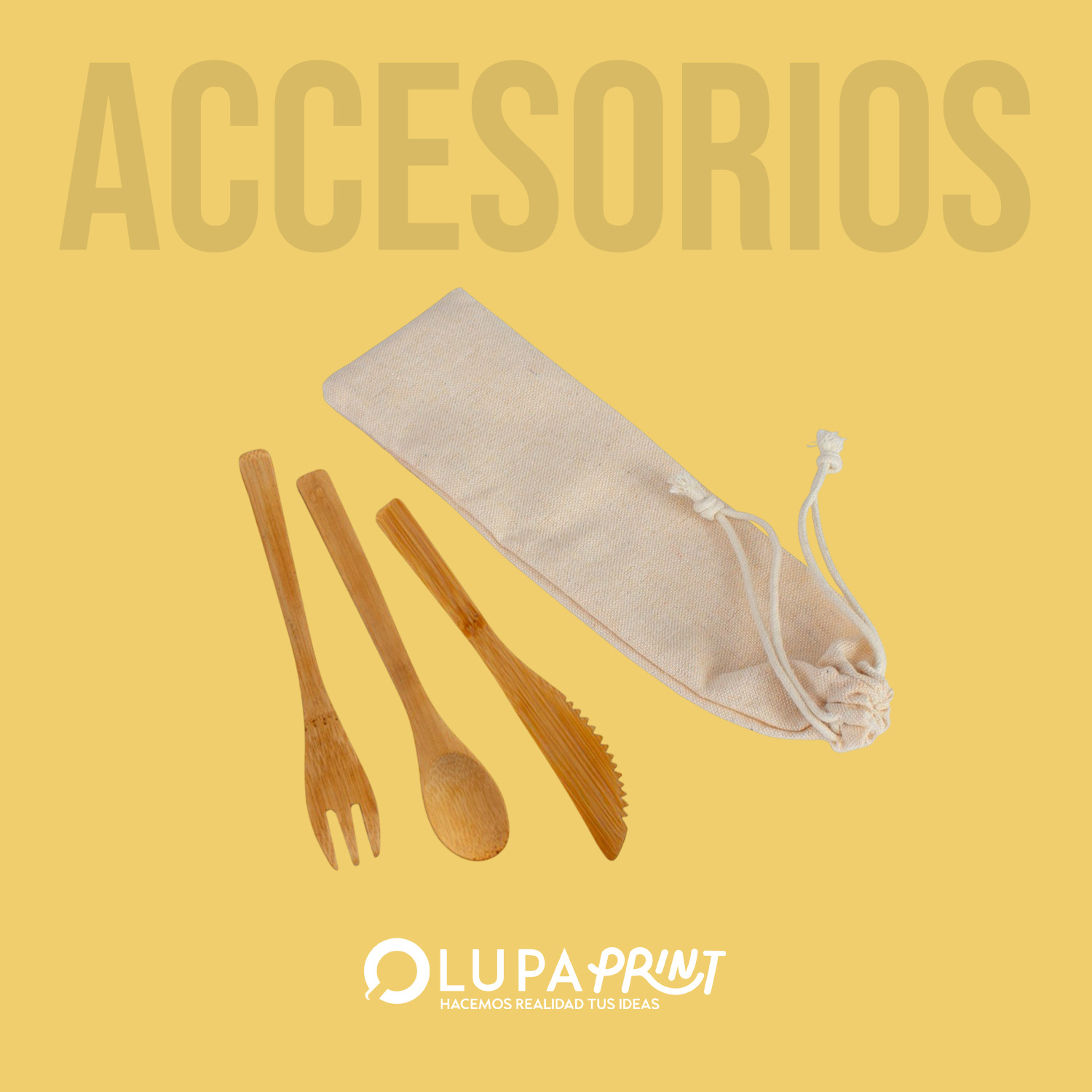Set de 3 cubiertos de Bamboo
