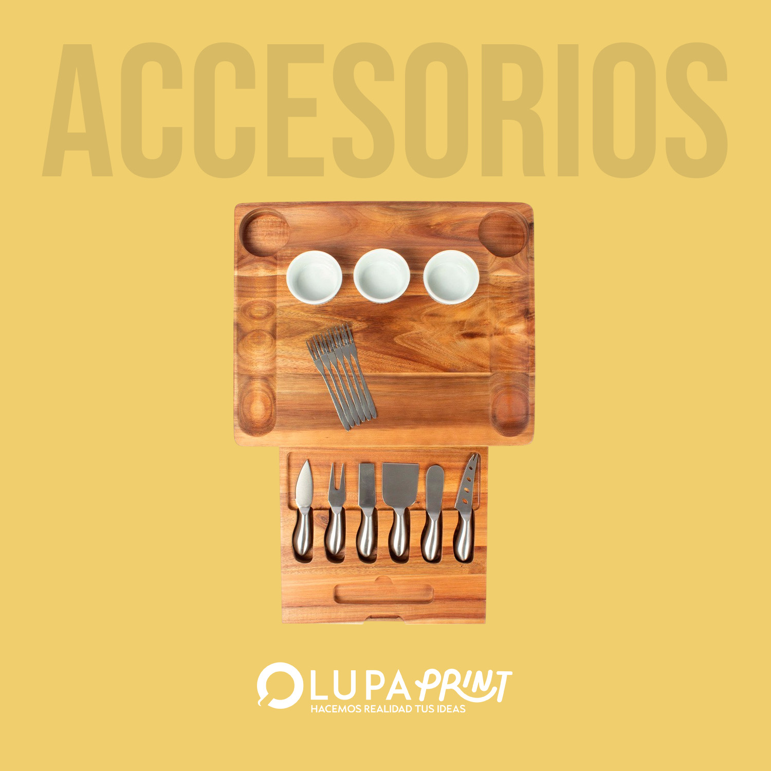 Tabla de Quesos con 12 Herramientas